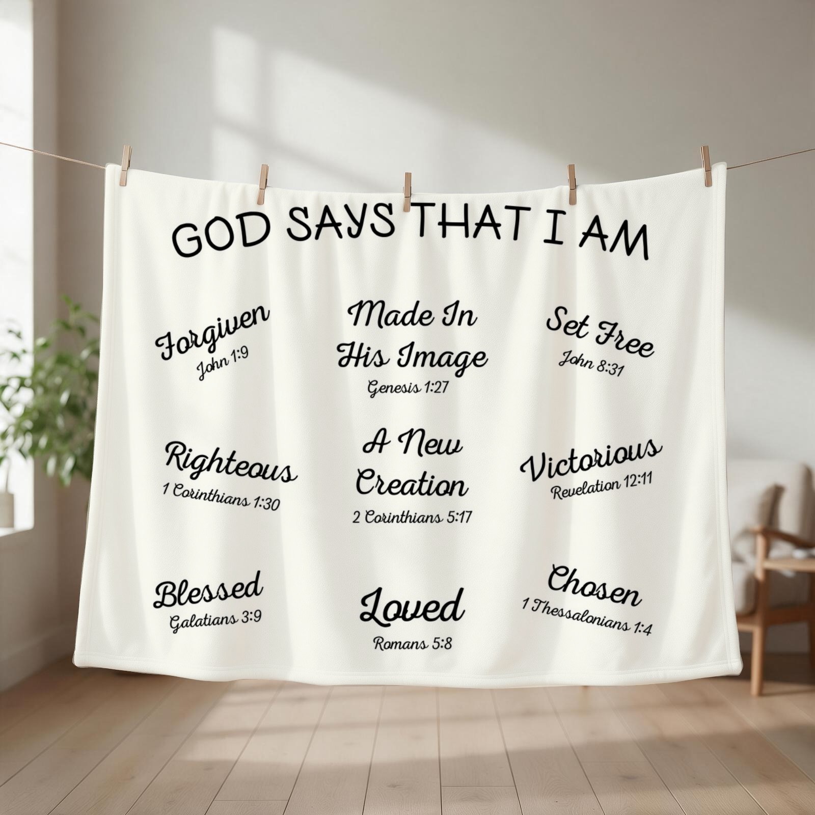 3D Printing Verse - Ayat-ayat Alkitab tentang Kristian, Selimut Lembut
