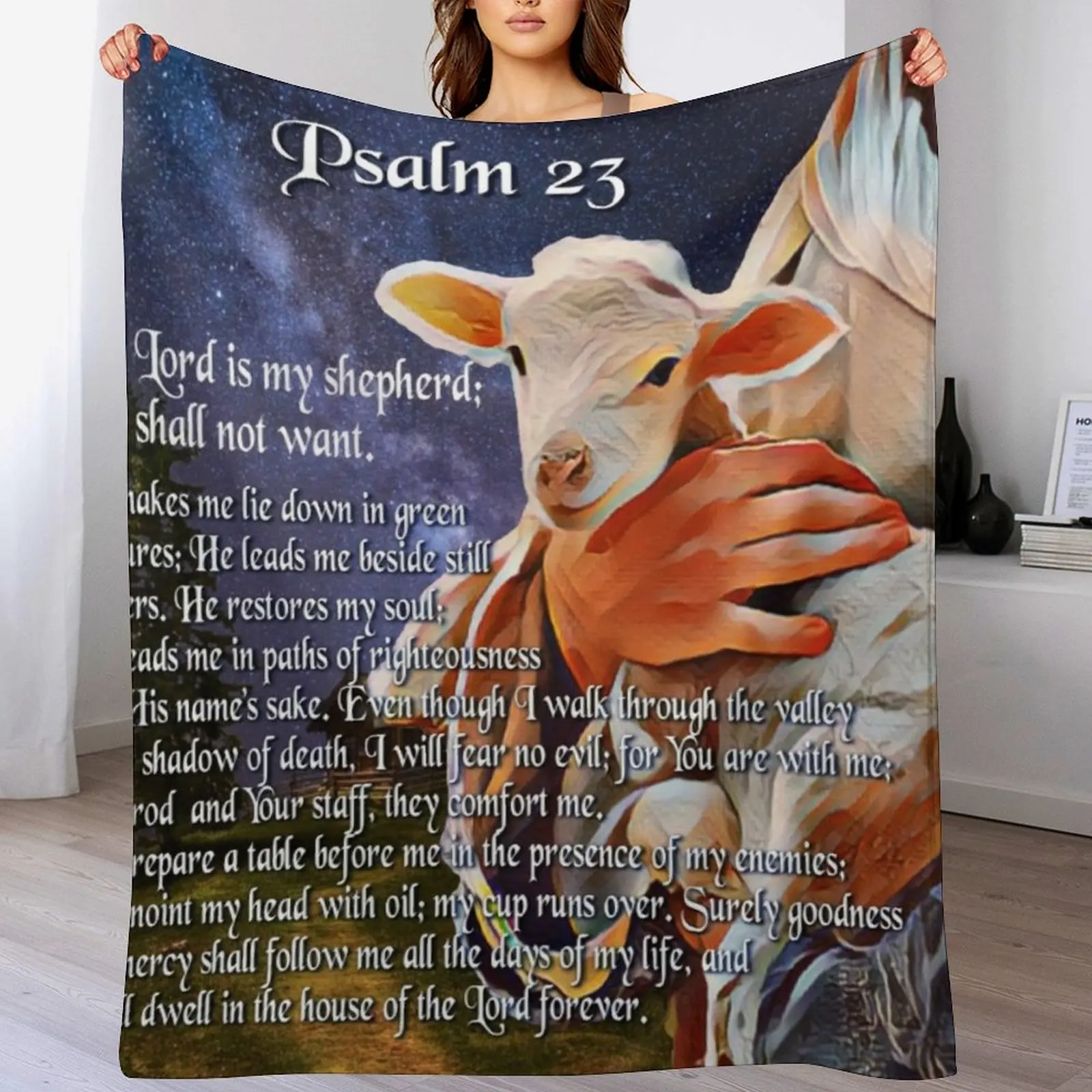 3D Printing Verse - Selimut Ayat Alkitab Mazmur 23 Selimut
