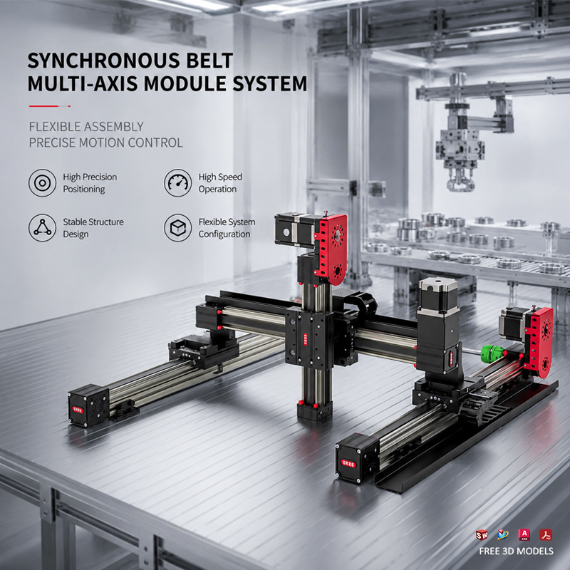 3D Printing Laser Cutting - Modul Sabuk Linear Stroke 100-2000 Struktur