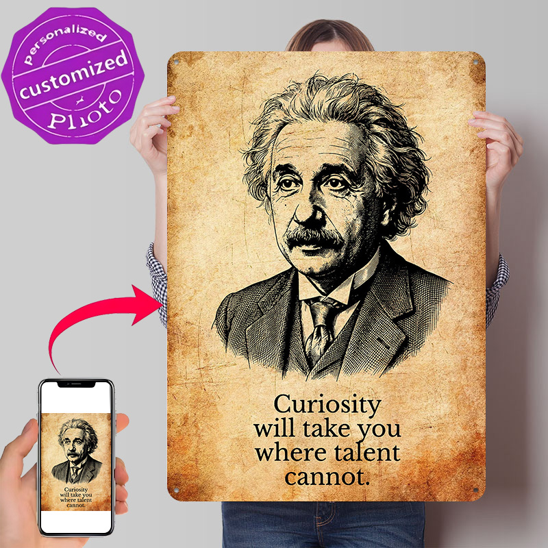 3D Printing Quotes - Poster Kutipan Inspiratif Albert Einstein Retro