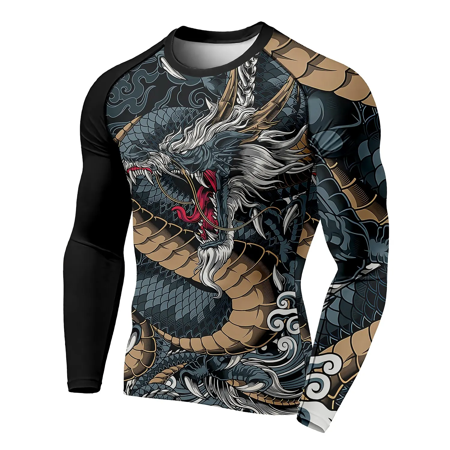 Kaos Lengan Panjang Kasual den - 3D Printing Dragon ulasan dan harga
