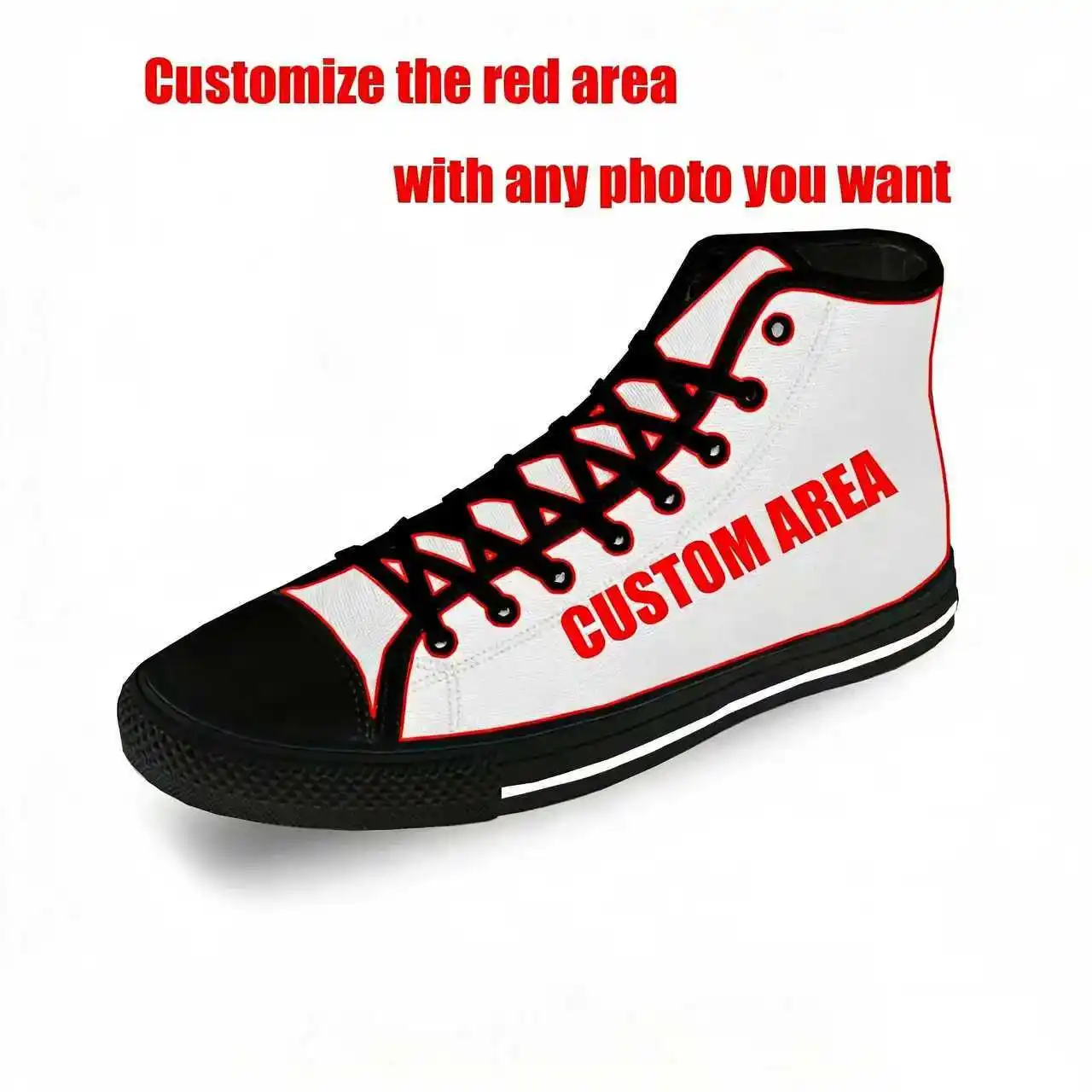 Sepatu Sneakers High Top Kanye - 3D Printing Quality ulasan dan harga