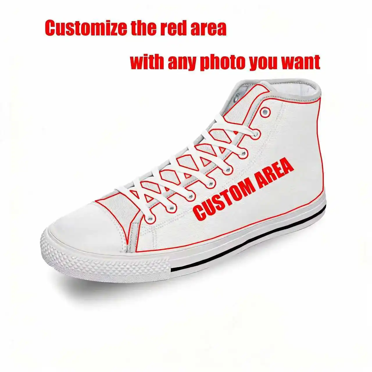 Sepatu Sneakers High Top Kanye - 3D Printing Quality ulasan dan harga