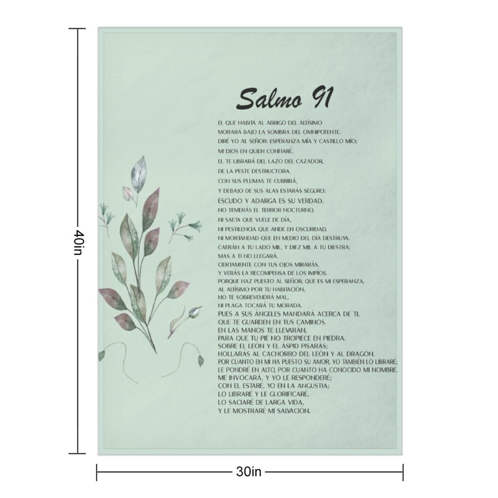 Salmo 91, Selimut Lempar Ayat  - 3D Printing Verse ulasan dan harga