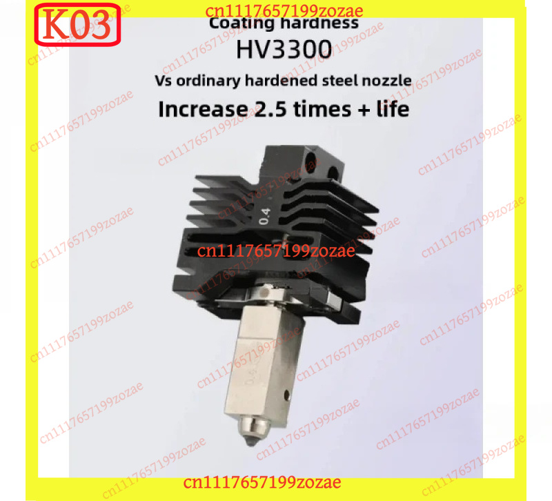Nozel Silikon Karbida k03 untu - 3D Printing X1 Carbon ulasan dan harga