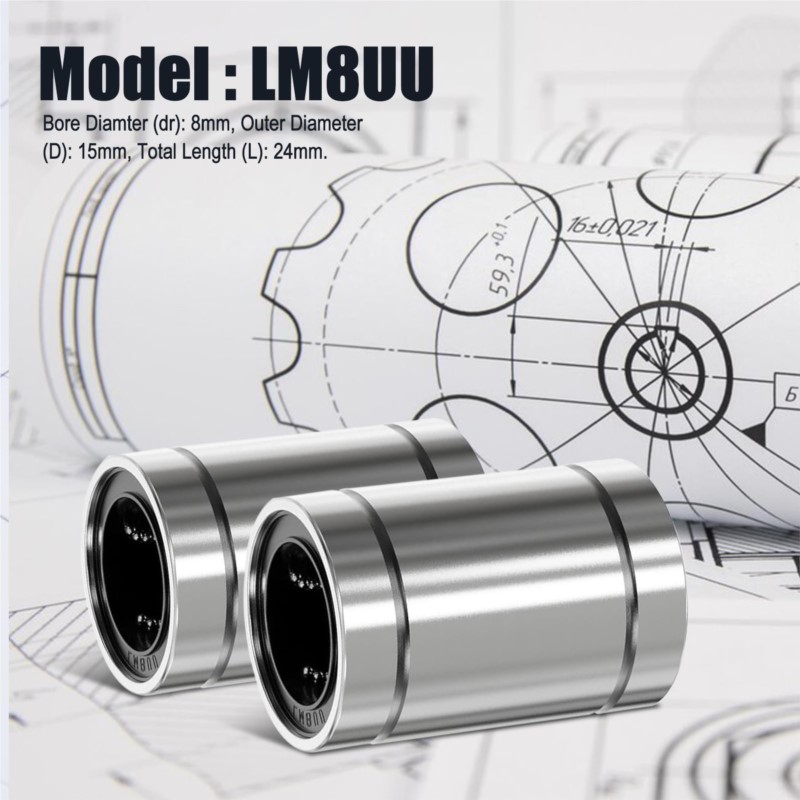 4/10 Buah LM8UU LM10UU LM16UU  - 3D Printing Guide ulasan dan harga
